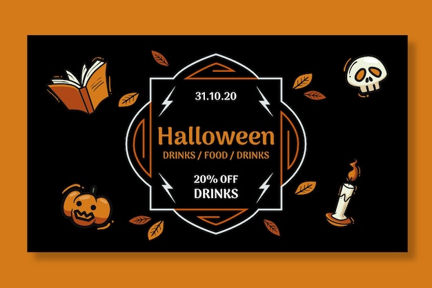 Gratis vector halloween banner concept