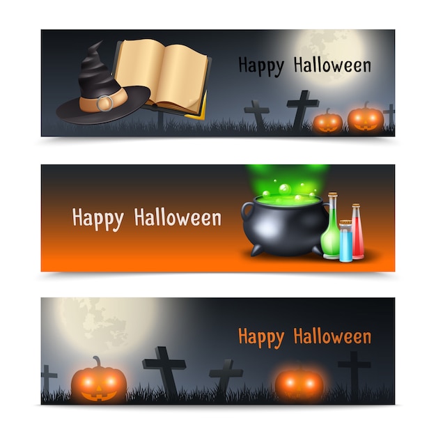 Halloween-banner instellen