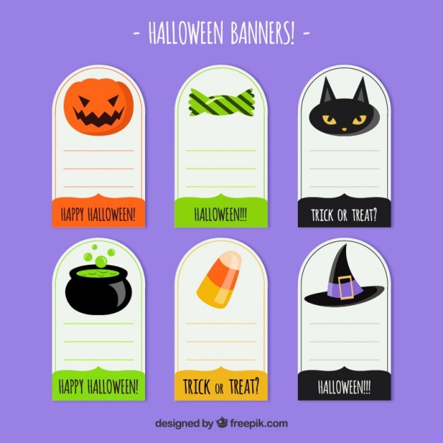 Gratis vector halloween banners collectie