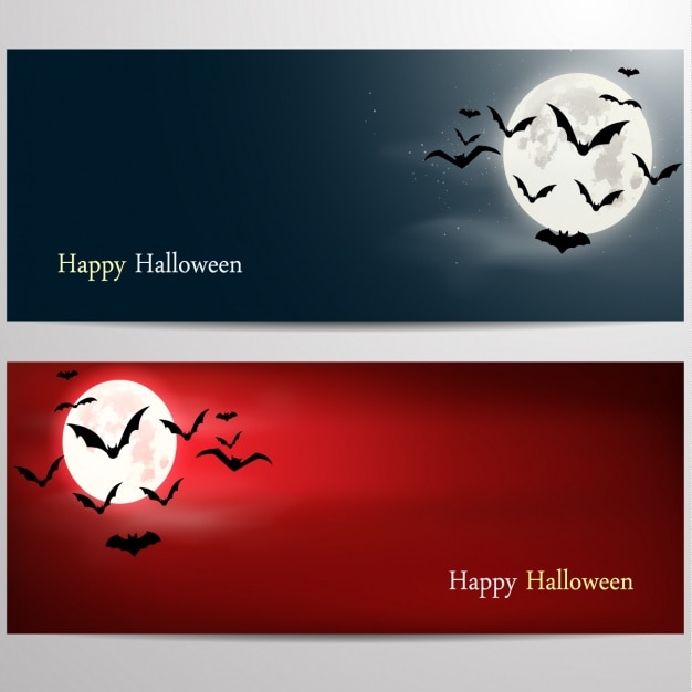 Halloween banners set