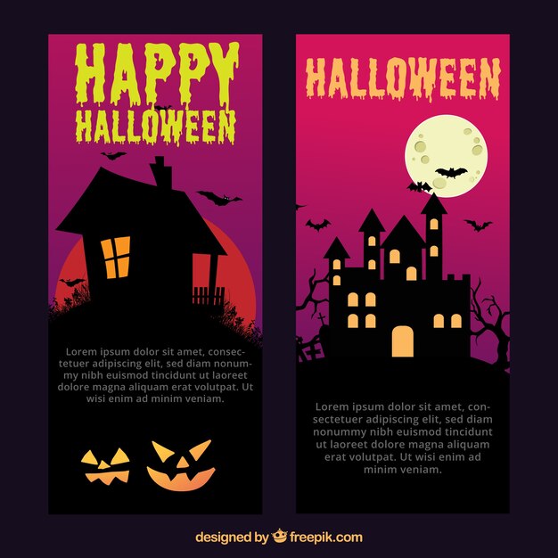 Halloween banners template