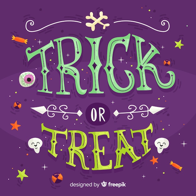 Gratis vector halloween belettering achtergrond