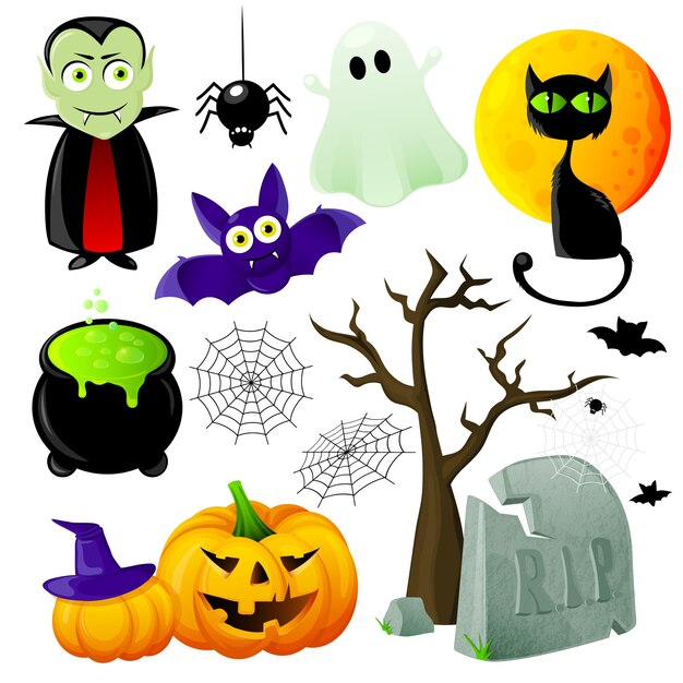 Halloween element ingesteld