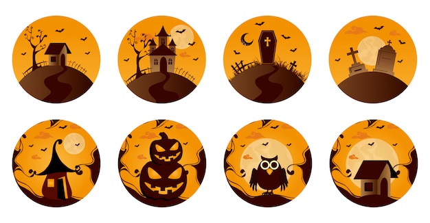 Halloween elementen set