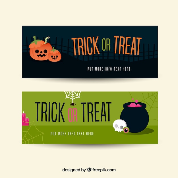 Gratis vector halloween feest banners