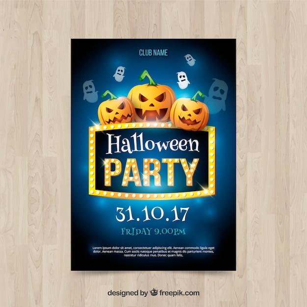 Halloween feest poster