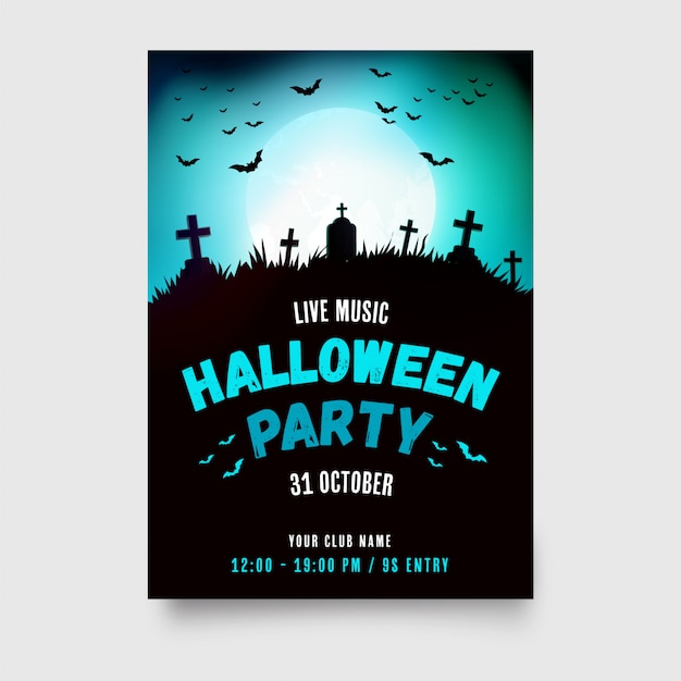 Halloween-feestaffiche met modern design