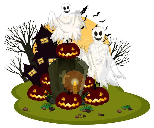 Halloween Ghosts en Jack-o'-lantern