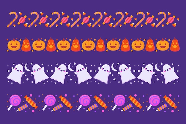 Gratis vector halloween grens collectie