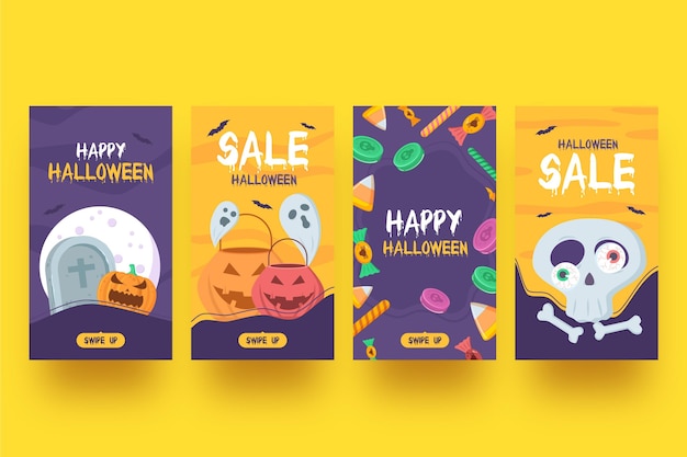 Halloween instagram-verhalen instellen