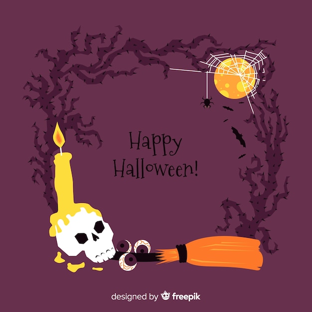 Gratis vector halloween-kaderconcept