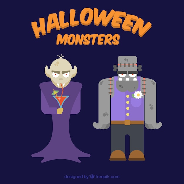 Halloween monsters paar