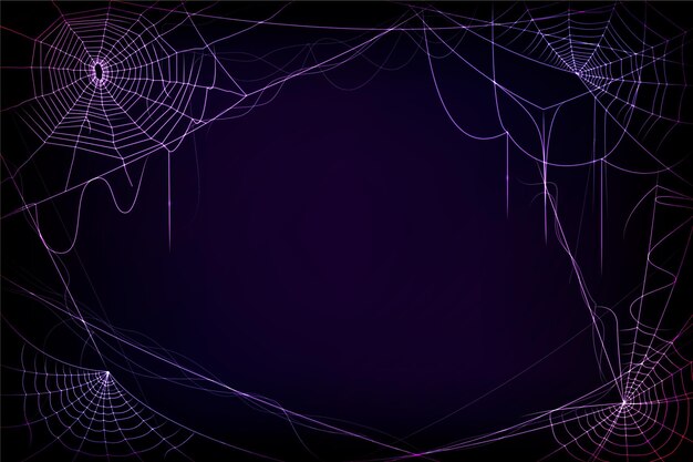 Halloween neon spinneweb achtergrond