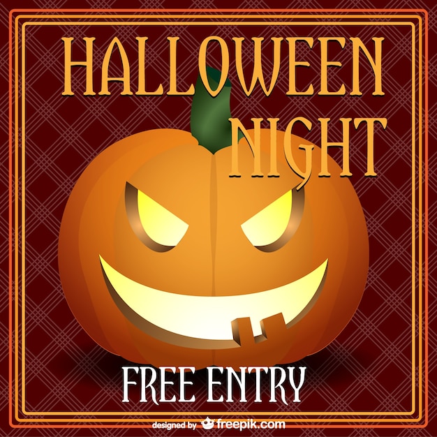 Gratis vector halloween night party poster