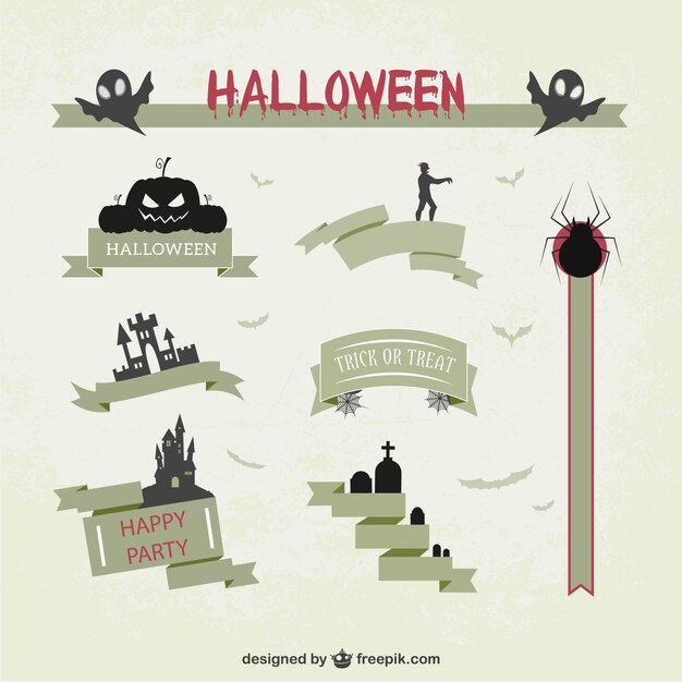 Halloween ontwerp elementen collectie