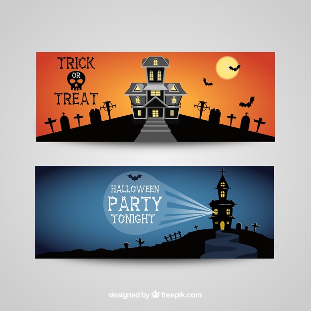 Halloween party banners