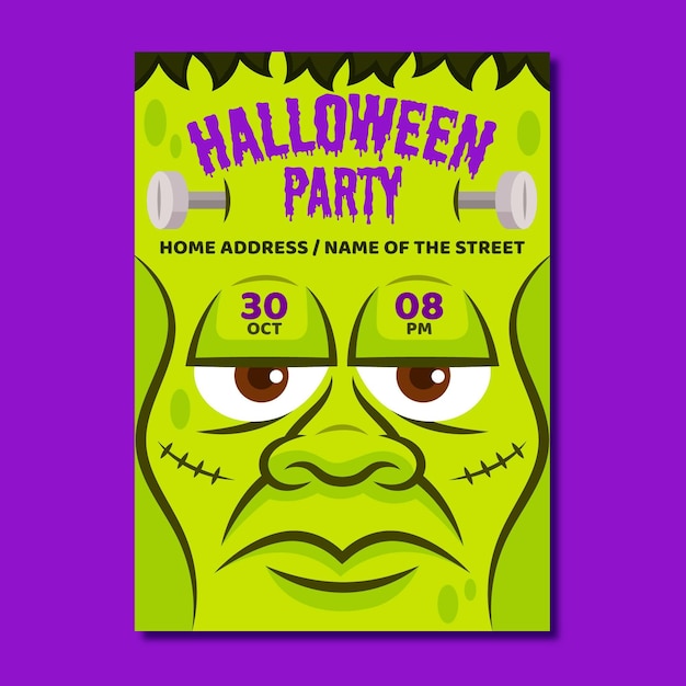 Gratis vector halloween party poster