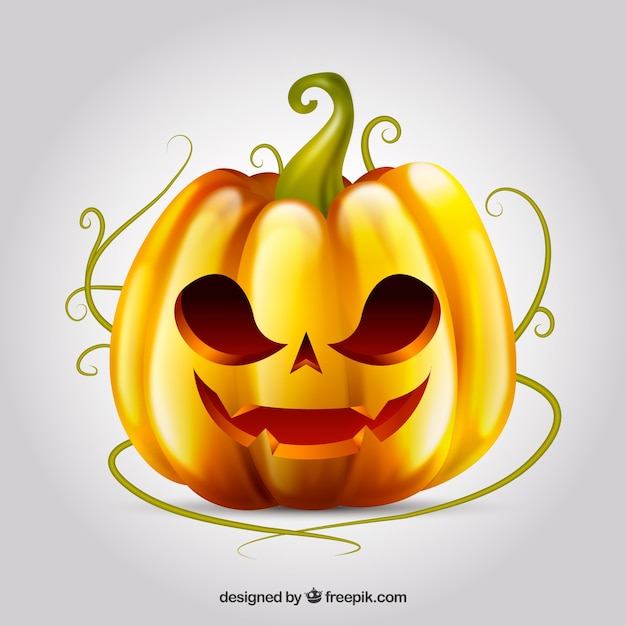 Gratis vector halloween pompoen achtergrond