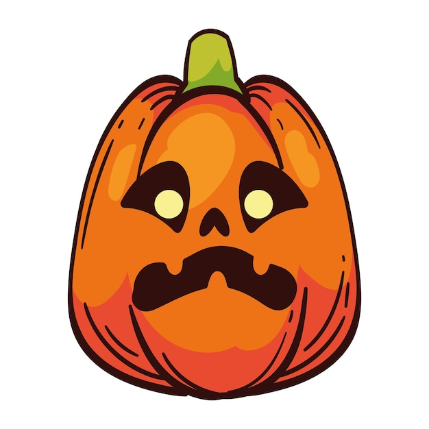 Gratis vector halloween pompoen traditie illustratie geïsoleerd