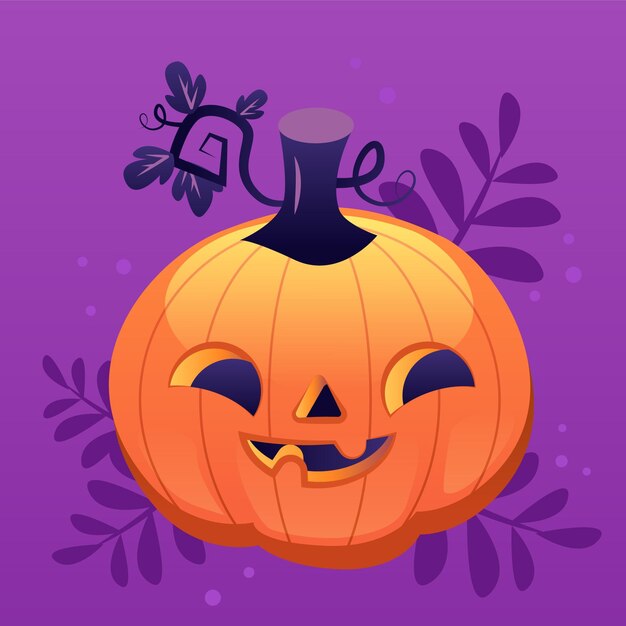 Halloween-pompoenillustratie met verloop