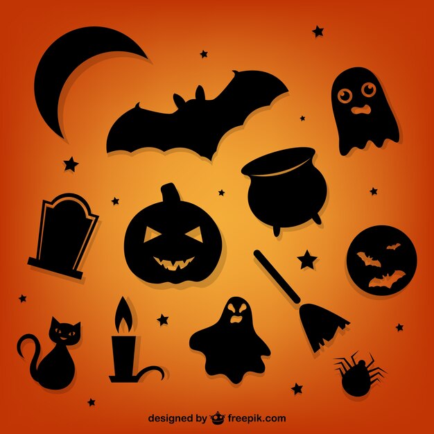 Halloween silhouetten pakken