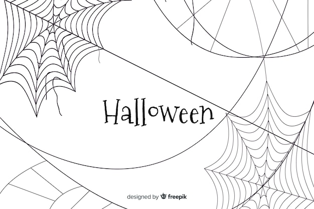 Gratis vector halloween spinnenweb achtergrond