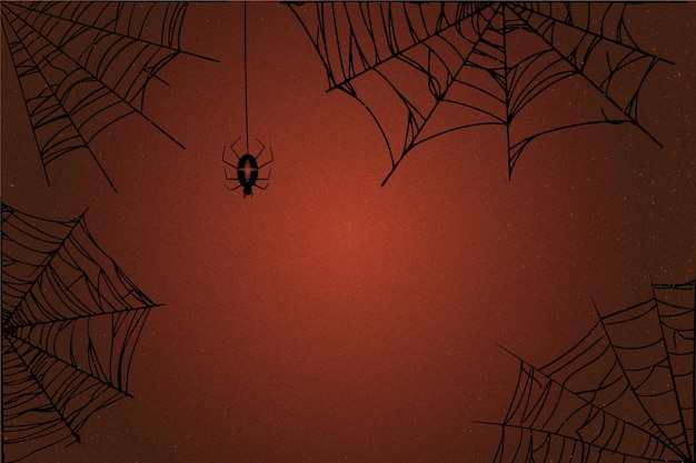 Gratis vector halloween spinnenweb achtergrond