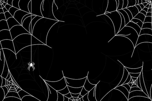Gratis vector halloween spinneweb achtergrond