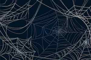 Gratis vector halloween spinneweb achtergrond