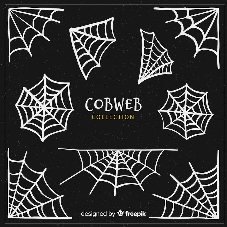 Gratis Vector halloween spinneweb collectie