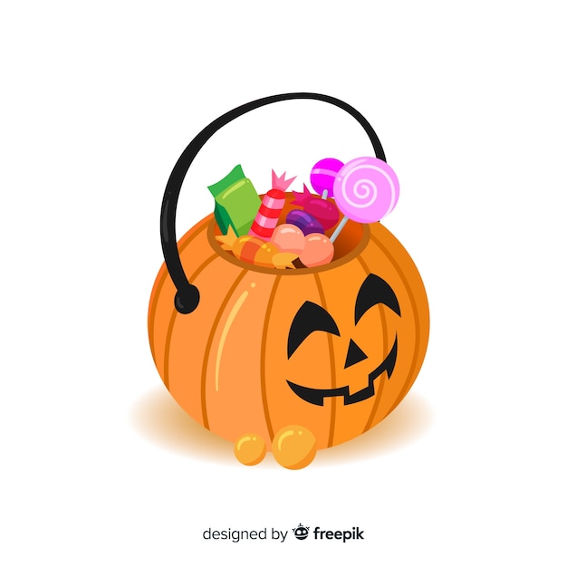 Gratis vector halloween tas ontwerp