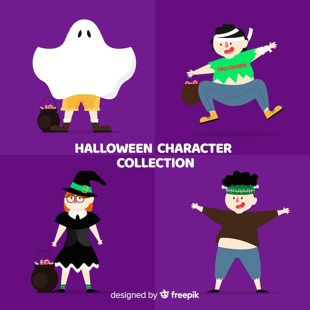 Gratis vector halloween tekens instellen