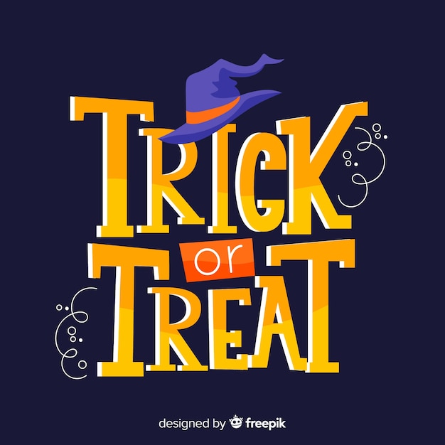 Halloween trick or treat-belettering