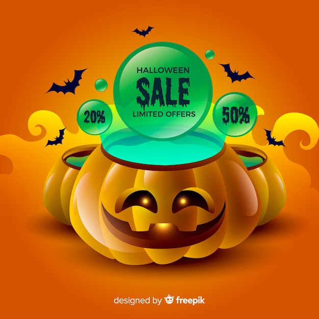 Halloween verkoop achtergrond