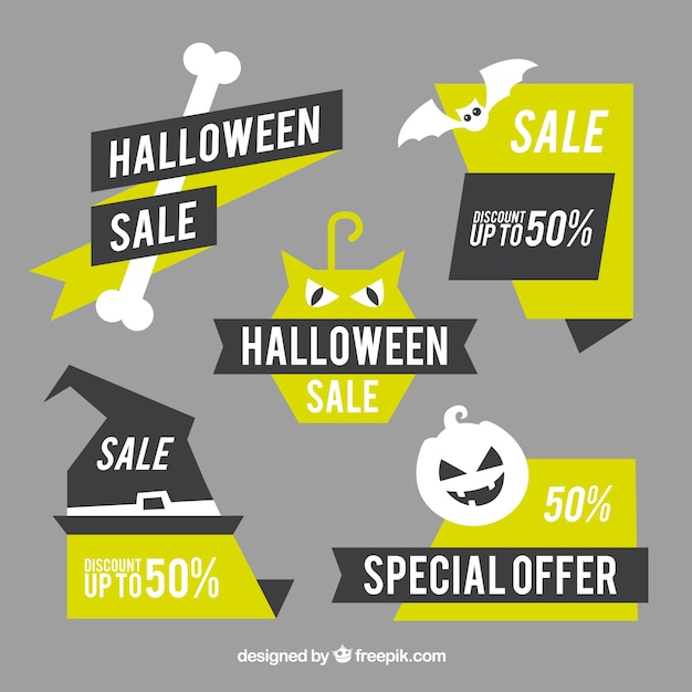 Halloween verkoop label