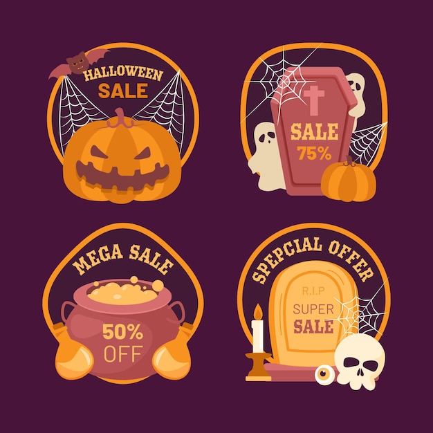 Halloween verkoop label