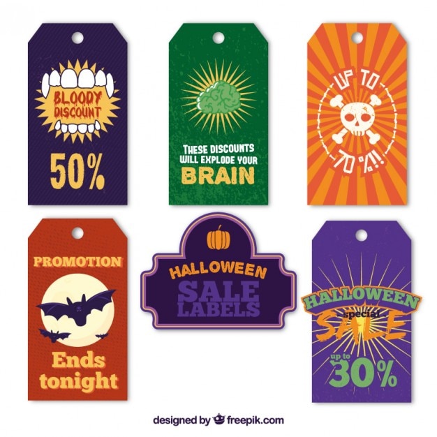 Halloween verkoop tags