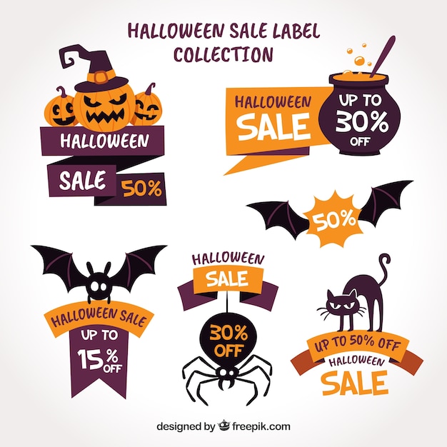 Gratis vector halloween verkooppakket