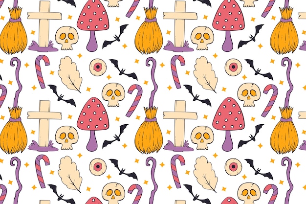 Halloween viering pastel patroon achtergrond