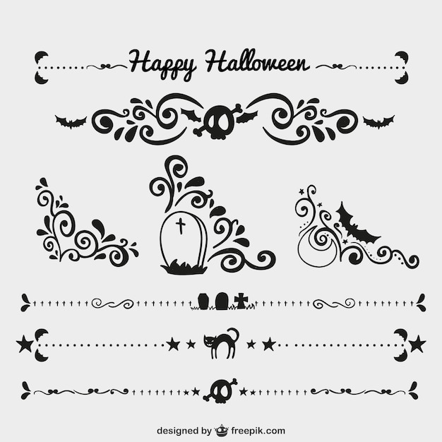 Halloween vrije vector ornamenten