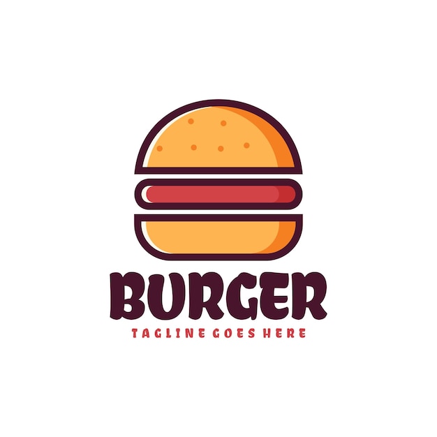 Gratis vector hamburger mascotte logo ontwerp