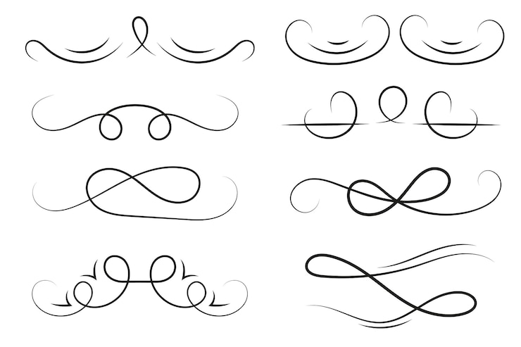 Gratis Vector hand drawn decoratieve elementen