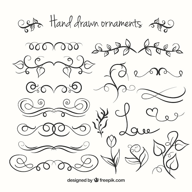 Hand Drawn Ornaments Collection