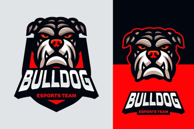 Gratis vector hand getekend bulldog-logo