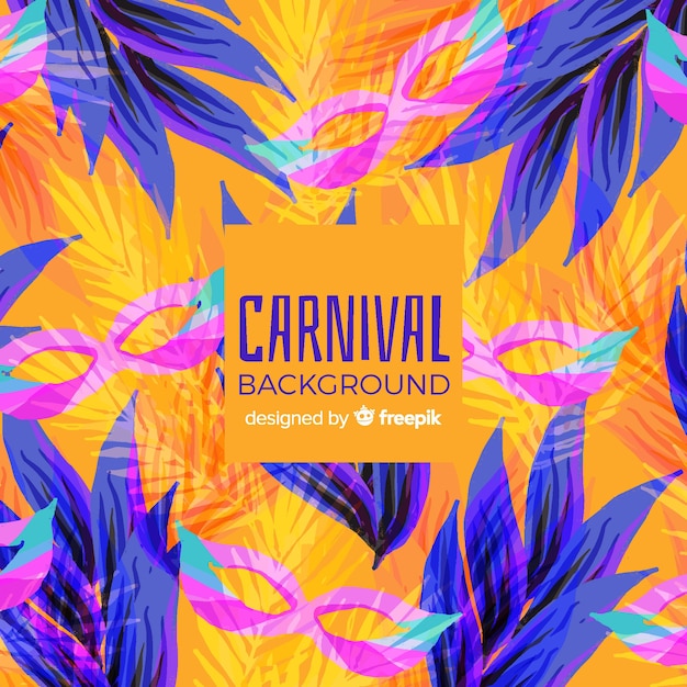 Gratis vector hand getekend carnaval achtergrond