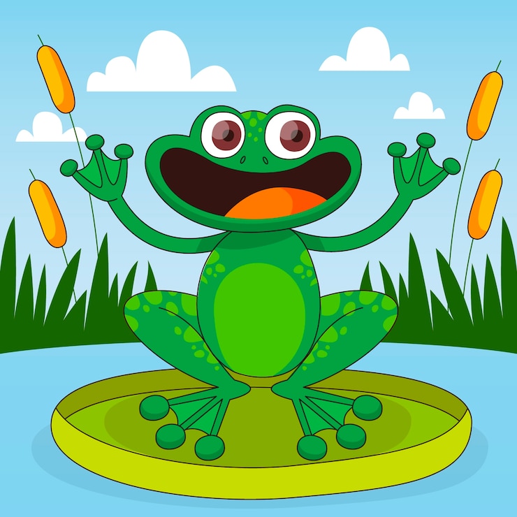 Gratis Vector hand getekend cartoon pad illustratie