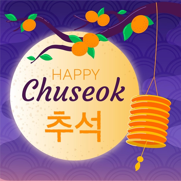 Hand getekend chuseok concept