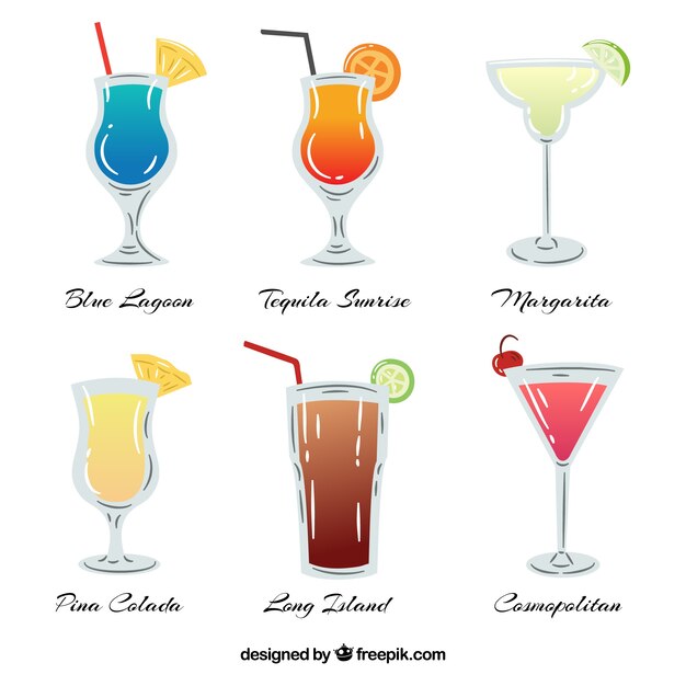 Hand getekend cocktail collectie