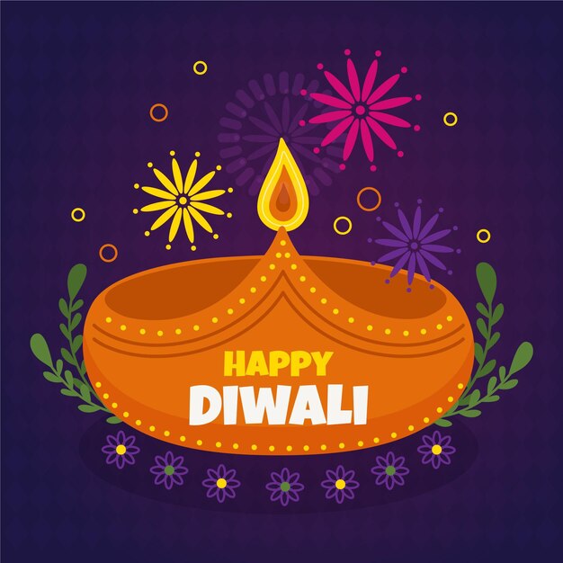 Hand getekend diwali concept