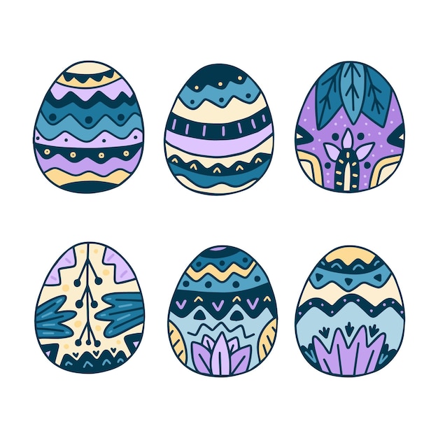 Hand getekend easter egg-collectie